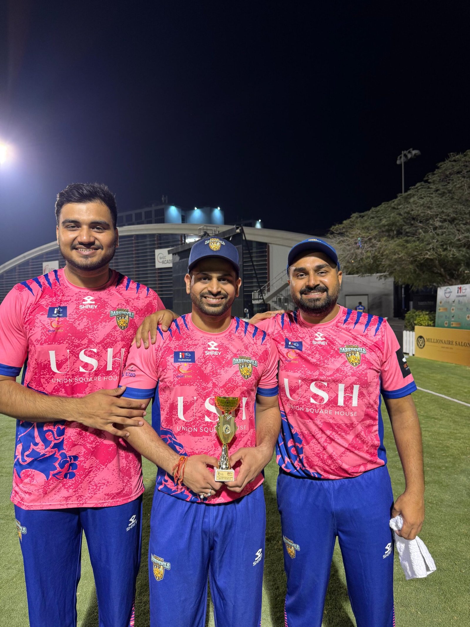 Dubai Daredevils players at a fixture
