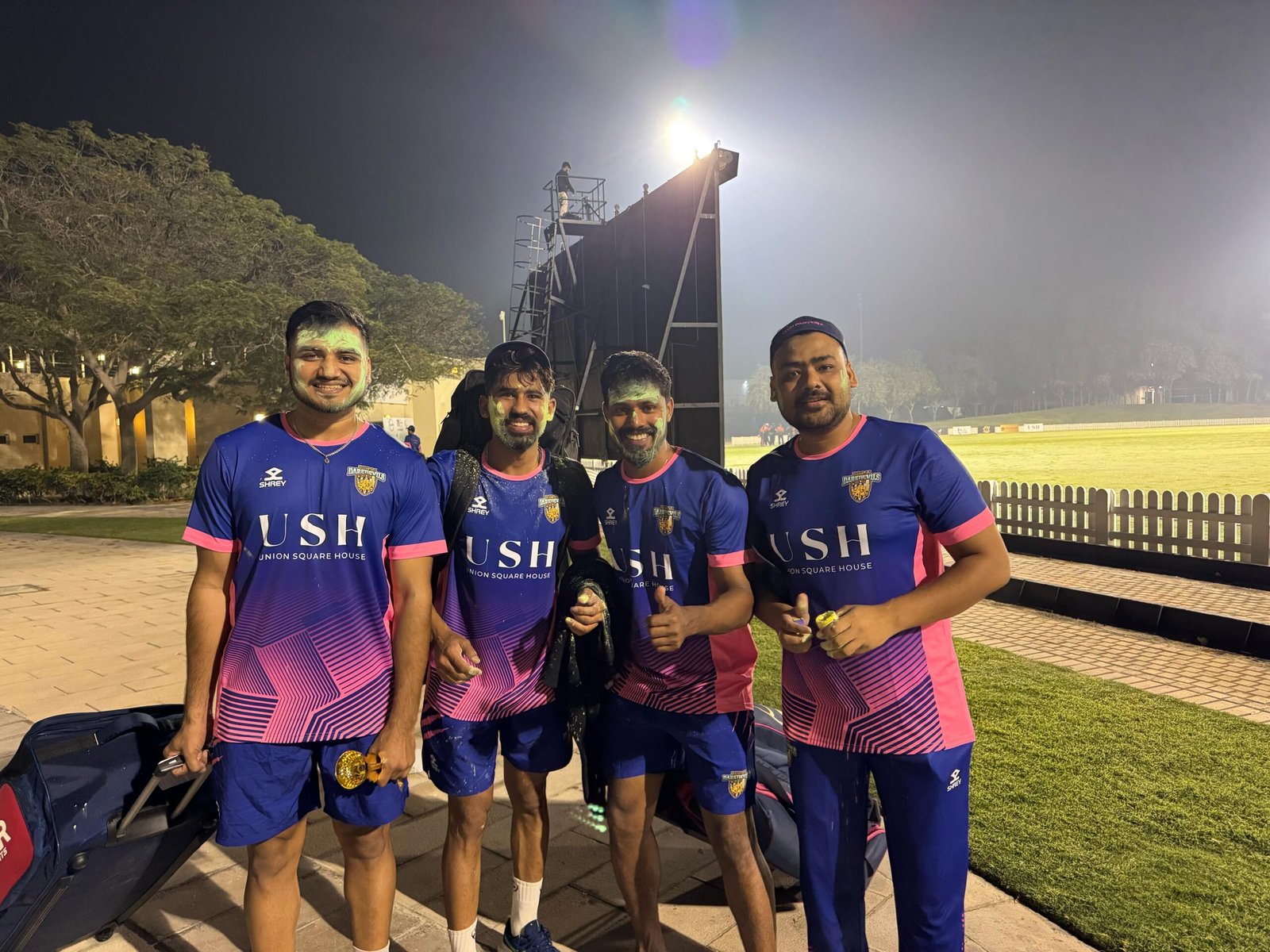 Dubai Daredevils players during a 2025 training session