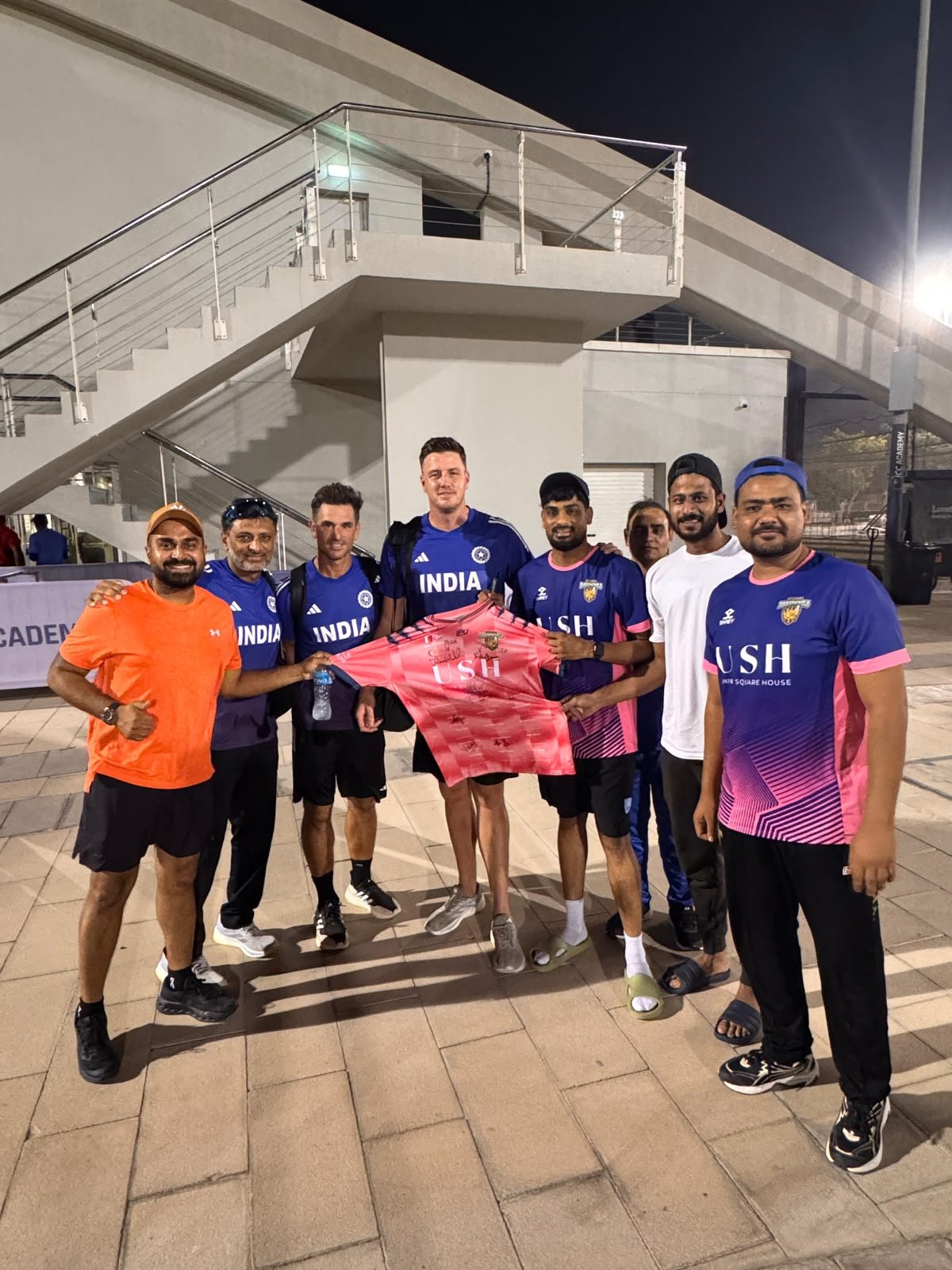 Dubai Daredevils players during Team India training